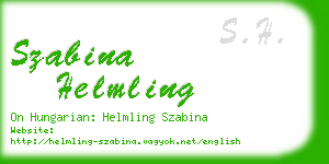 szabina helmling business card